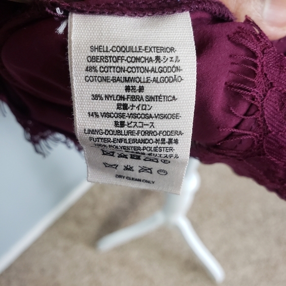 SAYLOR X FREE PEOPLE Cherie Bodycon Lace Mini Open Back Dress Burgundy XS - Picture 11 of 11
